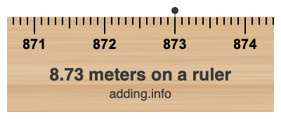 8.73 meters on a ruler