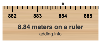 8.84 meters on a ruler
