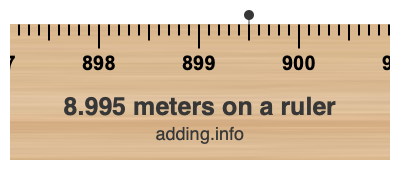 8.995 meters on a ruler