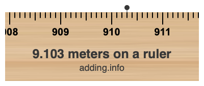 9.103 meters on a ruler