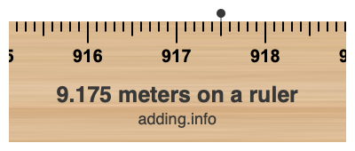 9.175 meters on a ruler 9.175 meters on a ruler
