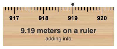 9.19 meters on a ruler