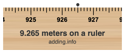 9.265 meters on a ruler