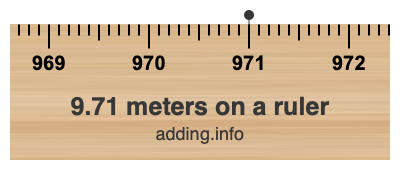 9.71 meters on a ruler