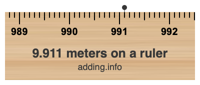 9.911 meters on a ruler