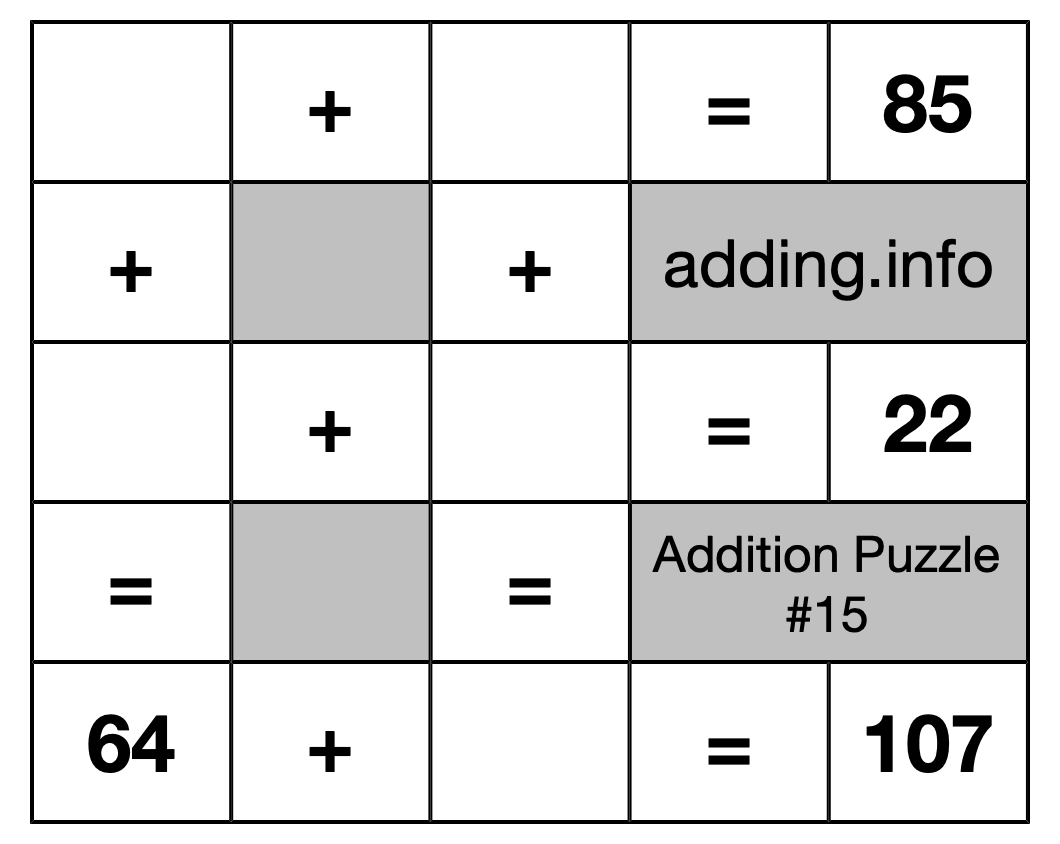 Addition Puzzle #15