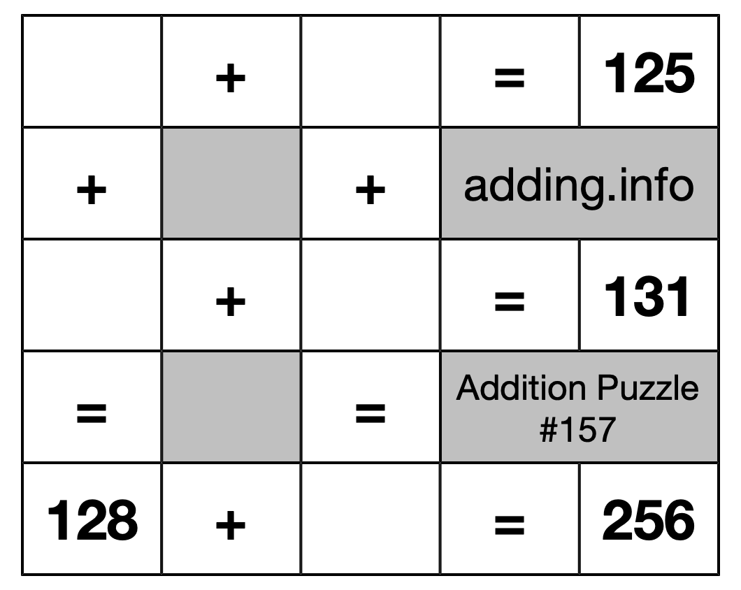 Addition Puzzle #157