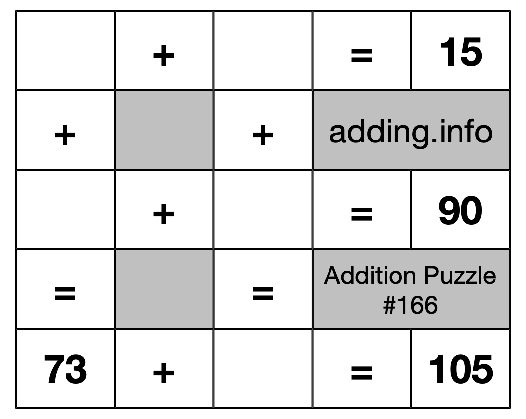 Addition Puzzle #166