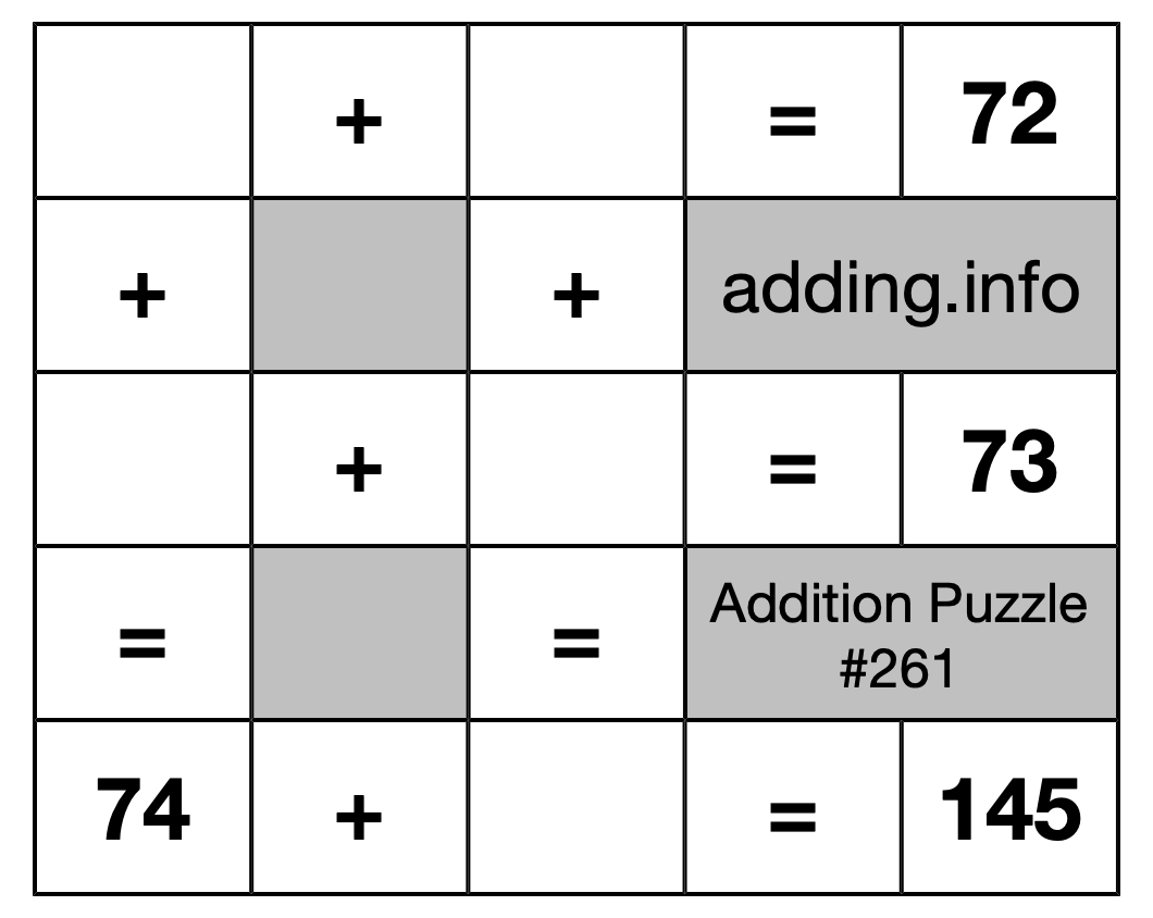 Addition Puzzle #261