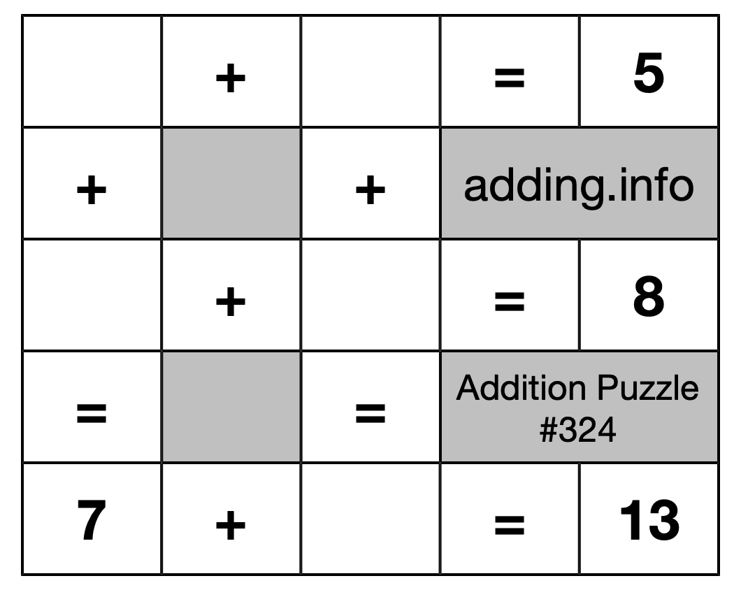 Addition Puzzle #324