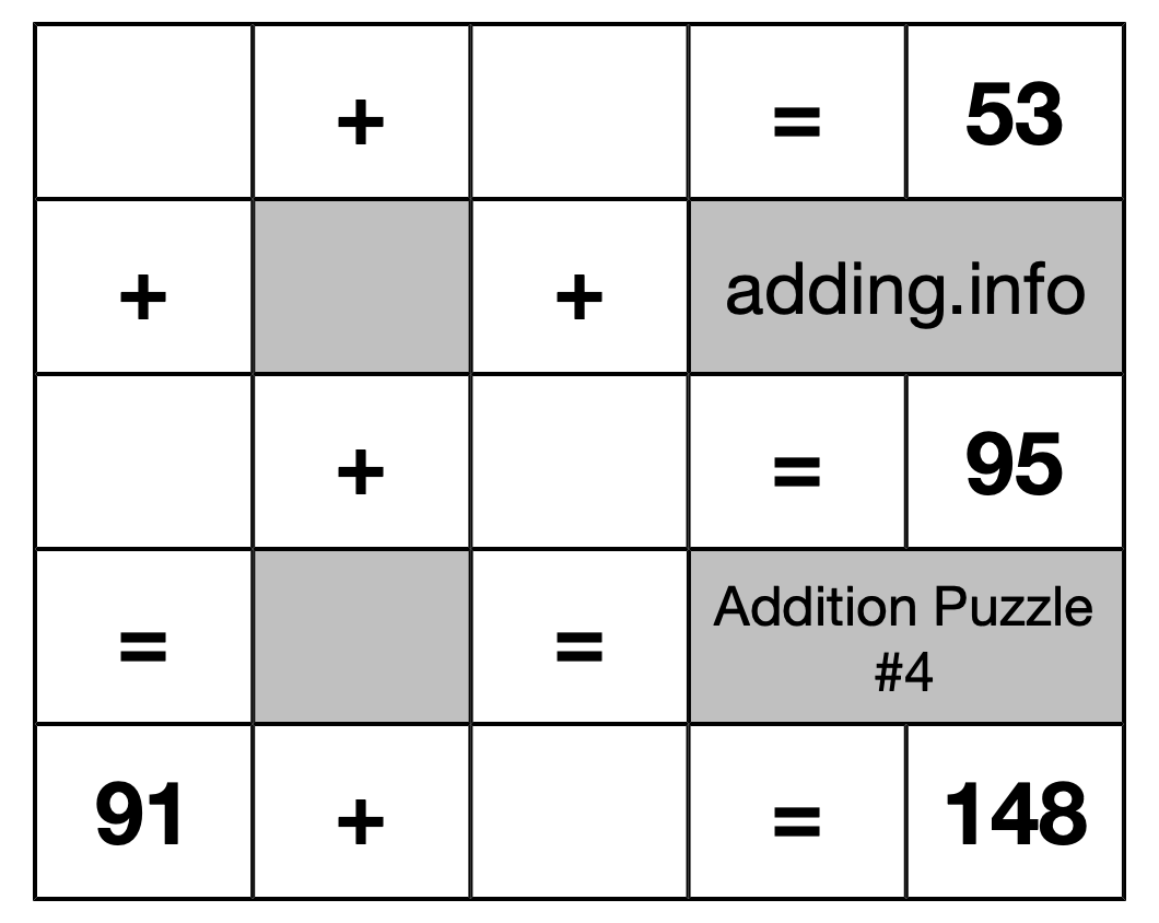 Addition Puzzle #4