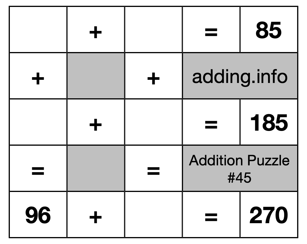 Addition Puzzle #45