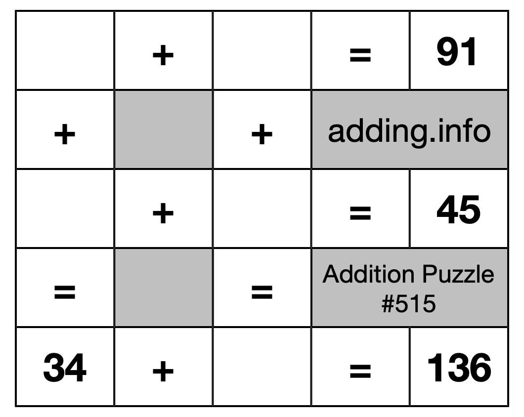 Addition Puzzle #515