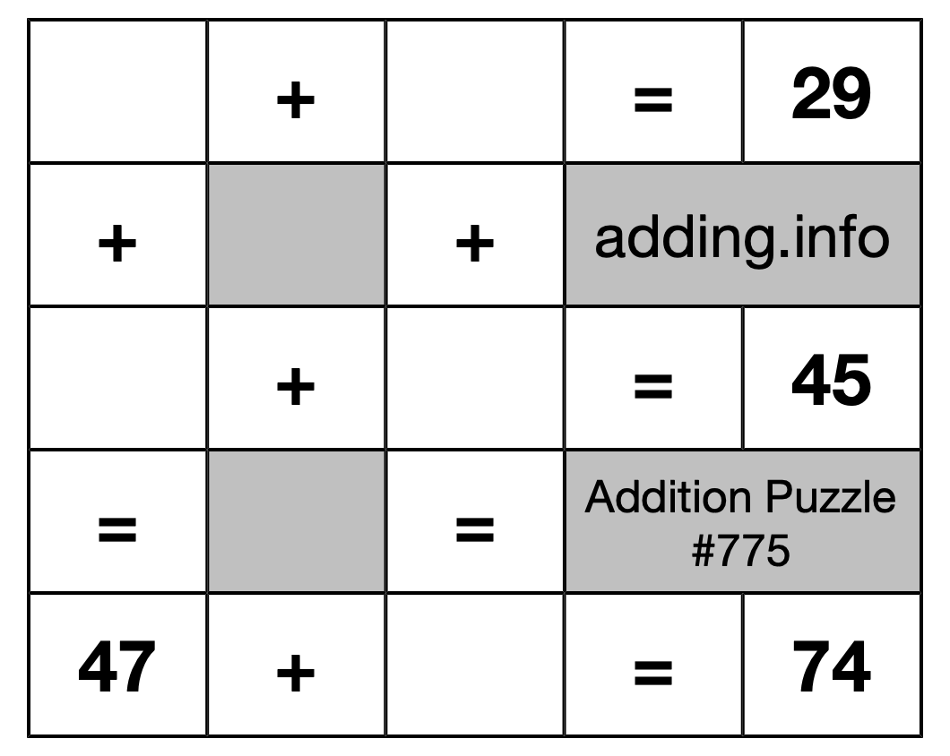 Addition Puzzle #775