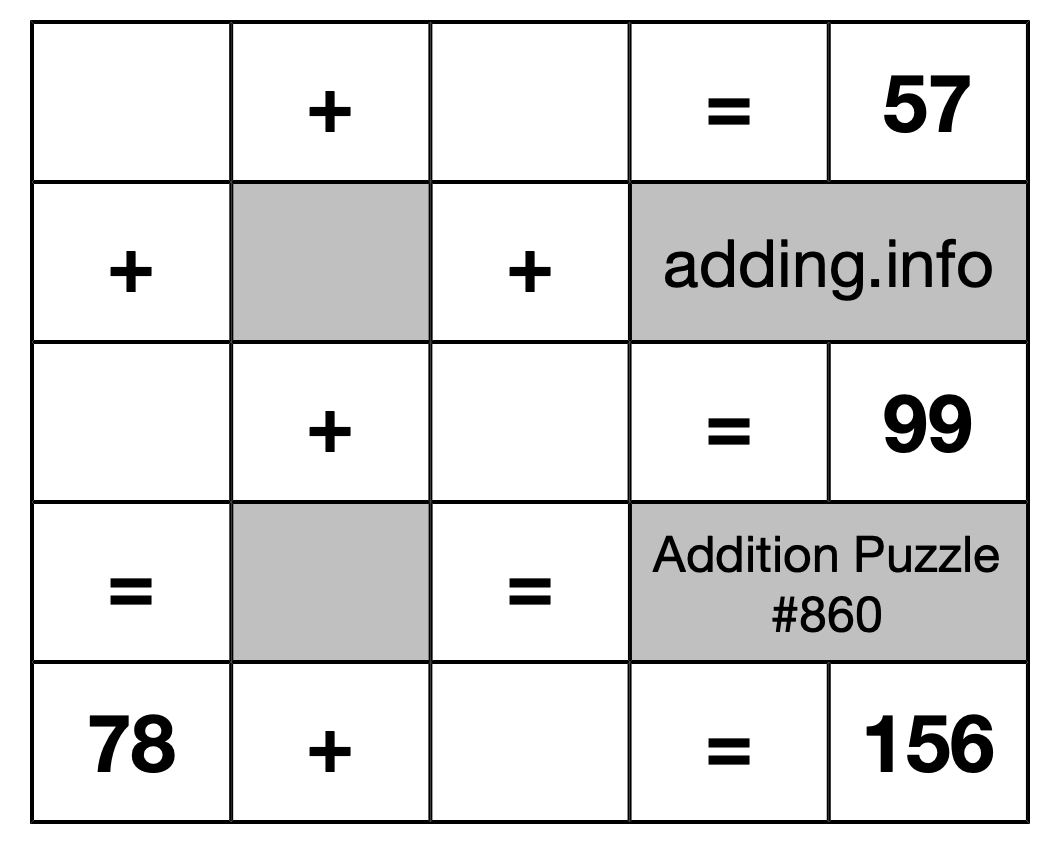 Addition Puzzle #860