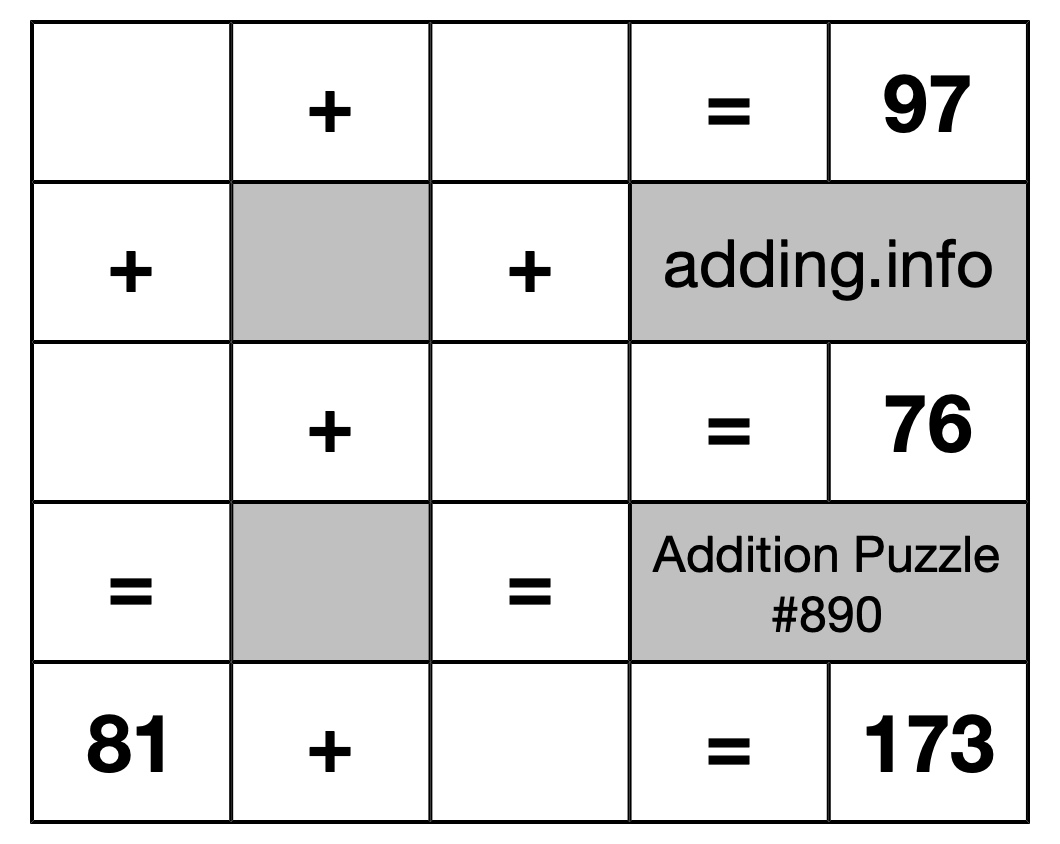 Addition Puzzle #890
