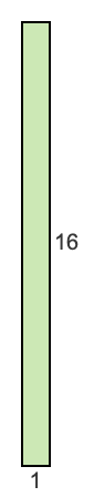 1 to 16 pie rectangle