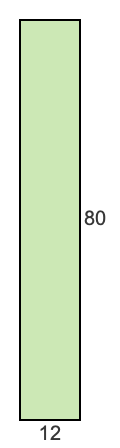 12 to 80 pie rectangle