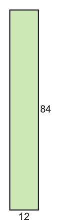 12 to 84 pie rectangle