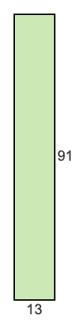 13 to 91 pie rectangle 13 to 91 pie rectangle