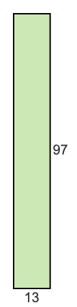 13 to 97 pie rectangle