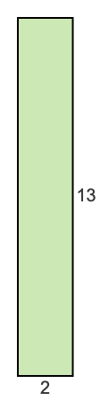 2 to 13 pie rectangle