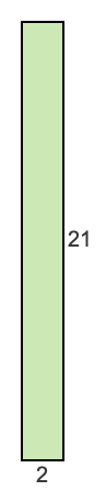 2 to 21 pie rectangle