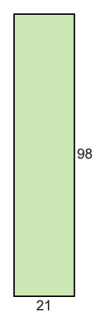 21 to 98 pie rectangle