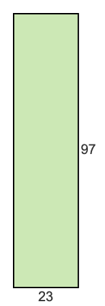23 to 97 pie rectangle