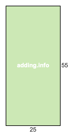 25 to 55 pie rectangle 25 to 55 pie rectangle
