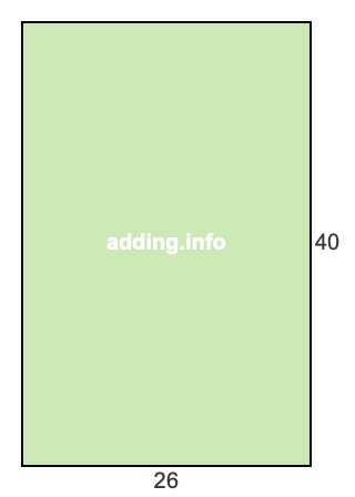 26 to 40 pie rectangle 26 to 40 pie rectangle