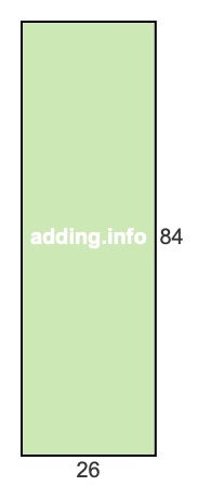26 to 84 pie rectangle 26 to 84 pie rectangle