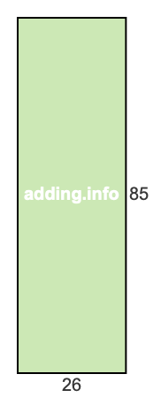 26 to 85 pie rectangle 26 to 85 pie rectangle