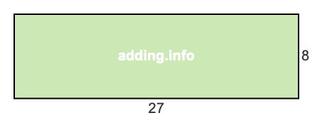 27 to 8 pie rectangle