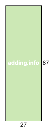 27 to 87 pie rectangle 27 to 87 pie rectangle