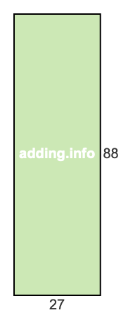 27 to 88 pie rectangle