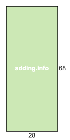28 to 68 pie rectangle 28 to 68 pie rectangle