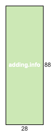 28 to 88 pie rectangle