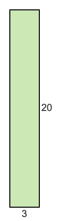 3 to 20 pie rectangle