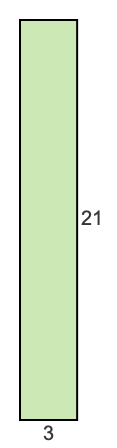 3 to 21 pie rectangle