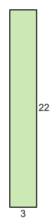 3 to 22 pie rectangle