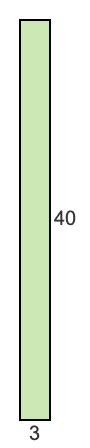 3 to 40 pie rectangle