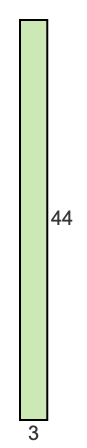 3 to 44 pie rectangle