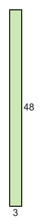 3 to 48 pie rectangle