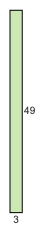 3 to 49 pie rectangle