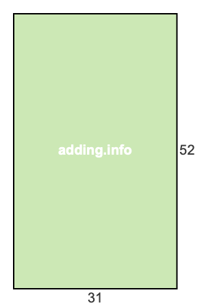31 to 52 pie rectangle 31 to 52 pie rectangle