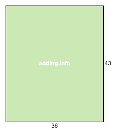 36 to 43 pie rectangle 36 to 43 pie rectangle