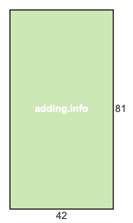 42 to 81 pie rectangle