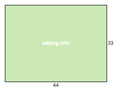44 to 33 pie rectangle 44 to 33 pie rectangle