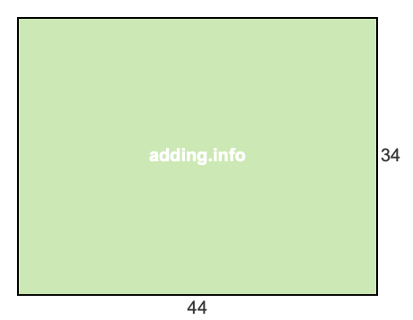 44 to 34 pie rectangle